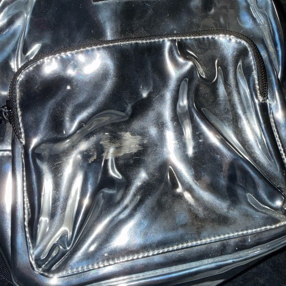 PINK Victoria Secret 2010s Metallic Silver Mini Backpack - Picture 4 of 4